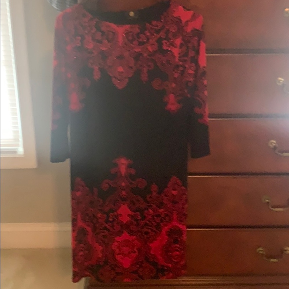 Black/Red Business Casual Dress